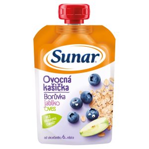 Sunar kašička čučoriedka,jablko,ovsené vločky 120g 24 Sunar kašička čučoriedka,jablko,ovsené vločky 120g 24