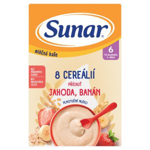 Sunar mliečna kaša 8 cereálií jahoda,banán 210g 19 Sunar mliečna kaša 8 cereálií jahoda,banán 210g 19