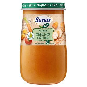 Sunar Bio Zelenina, šošovica, kuracie mäso 190g 3