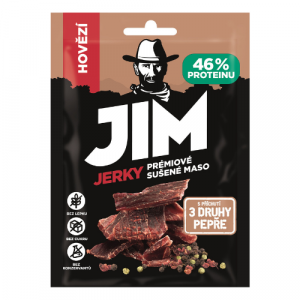 Jim Jerky hovädzie s príchuťou 3druhy korenia 23g 6