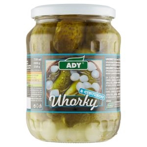 Uhorky sterilizované s cibuľkou 720ml (660g) Ady 18