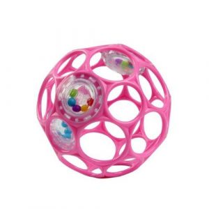 Oball Hračka rattle 10cm dark pink 0m+ 5