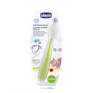 Chicco Lyžička silikón Soft zelená 6+ 1