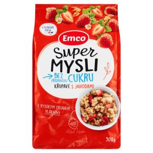 Müsli bez pridaného cukru s jahodami 500g Emco 2