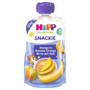HiPP BIO Hruška, Pomaranč, Mango, Banán, Ryžová múka 120g 6 HiPP BIO Hruška, Pomaranč, Mango, Banán, Ryžová múka 120g 6