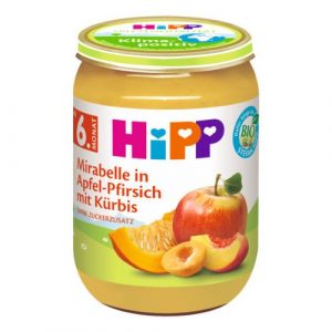 HiPP BIO Jablko, broskyňa, mirabelka, tekvica 190g 3 HiPP BIO Jablko, broskyňa, mirabelka, tekvica 190g 3