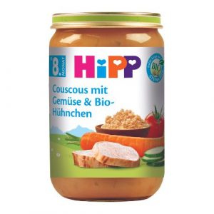HiPP BIO Kuskus so zeleninou a kuracie mäso 220g 15 HiPP BIO Kuskus so zeleninou a kuracie mäso 220g 15