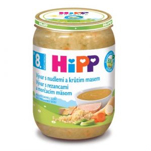 HiPP BIO Vývar s rezancami a morčacím mäsom 190g 11 HiPP BIO Vývar s rezancami a morčacím mäsom 190g 11