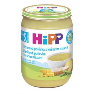 HiPP BIO Zeleninová polievka s kuracím mäsom 190g 12 HiPP BIO Zeleninová polievka s kuracím mäsom 190g 12