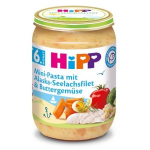 HiPP Mini cestoviny Aljašská treska, zelenina 190g 14 HiPP Mini cestoviny Aljašská treska, zelenina 190g 14