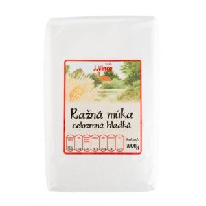 Múka Ražná celozrnná hladká 1000g J. Vince 20