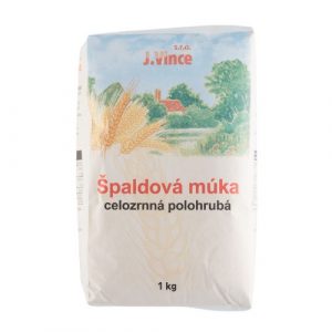 Múka Špaldová celozrnná polohrubá 1000g J. Vince 10