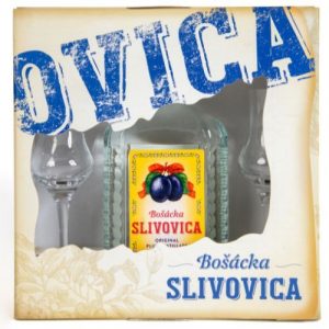 Bošácka Slivovica 52% 0,7l Kazeta s 2 pohármi 10