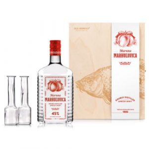Maruna Marhuľovica 45% 0,7l Drevená kazeta Ryba 23