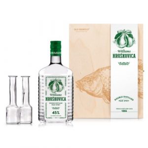 Williams Hruškovica 45% 0,7l Drevená kazeta Ryba 14