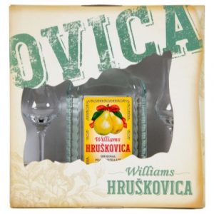 Williams Hruškovica 45% 0,7l Kazeta s 2 pohármi 15