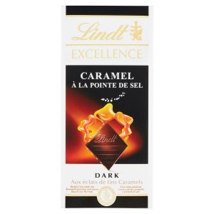Lindt Excellence Horká čokoláda s chrumkavými kúskami karamelu a morskou soľou 100g 18 Lindt Excellence Horká čokoláda s chrumkavými kúskami karamelu a morskou soľou 100g 18