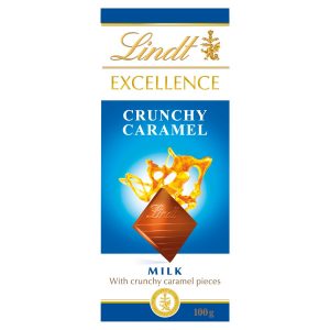 Lindt Excellence Mliečna čokoláda s kúskami karamelu a morskou soľou 100g 24 Lindt Excellence Mliečna čokoláda s kúskami karamelu a morskou soľou 100g 24