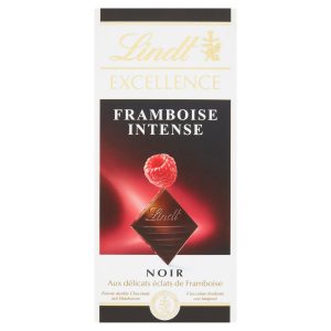 Lindt Excellence horká čokoláda s príchuťou malín 100g 22 Lindt Excellence horká čokoláda s príchuťou malín 100g 22