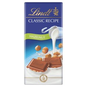Lindt Classic Recipe mliečna čokoláda s lieskovými orieškami 100g 10 Lindt Classic Recipe mliečna čokoláda s lieskovými orieškami 100g 10