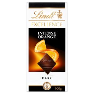 Lindt Excellence Intense Orange horká čokoláda s kúskami mandlí a s pomarančovou šťavou 100 g 23 Lindt Excellence Intense Orange horká čokoláda s kúskami mandlí a s pomarančovou šťavou 100 g 23