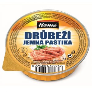 Paštéta Jemná hydinová 75g Hamé 5