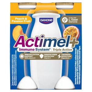 Jogurtový nápoj Actimel Triple Action Broskyňa - Marakuja 4x100g Danone 19 Jogurtový nápoj Actimel Triple Action Broskyňa - Marakuja 4x100g Danone 19