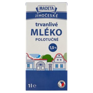 Mlieko polotučné jihočeské UHT 1,5% Madeta 7
