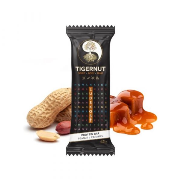 Tyčinka Proteínová Arašidy & Karamel 45g Tigernut 1
