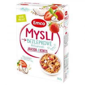 Müsli bezlepkové jahoda a kokos 340g Emco 3