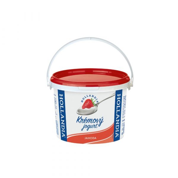 Jogurt krémový jahoda 3kg Hollandia 1