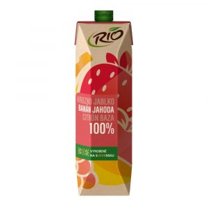 Rio 100% ovocný mix s jahodou a banánom 1l 12