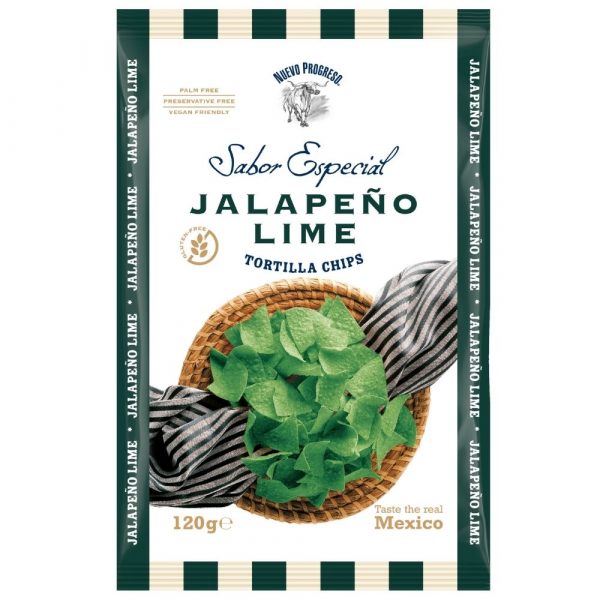 Tortilla Chips Jalapeno Lime Nuevo Progreso 120g 1