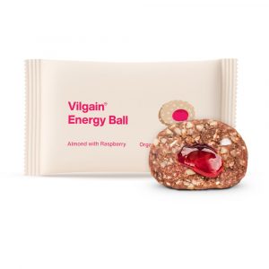 Energy Ball BIO mandle s malinovým džemom 30g Vilgain 13