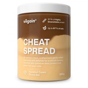 Lieskovoorieškový krém Cheat Spread s čokoládou 300g Vilgain 17