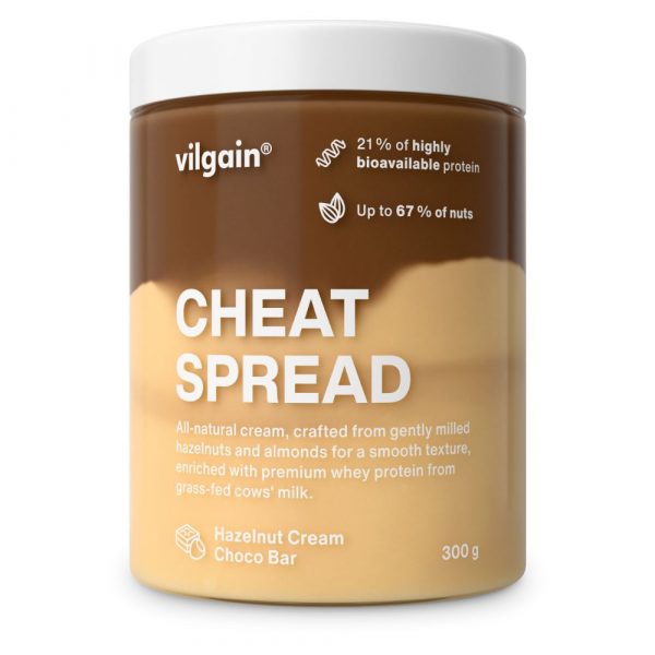 Lieskovoorieškový krém Cheat Spread s čokoládou 300g Vilgain 1
