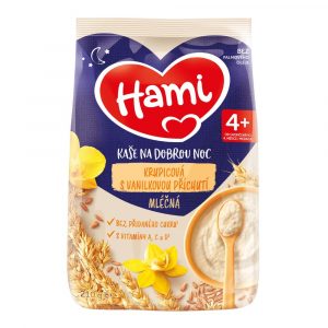 Hami Mliečna kaša krupicová s vanilkovou príchuťou na dobrú noc 210g 4