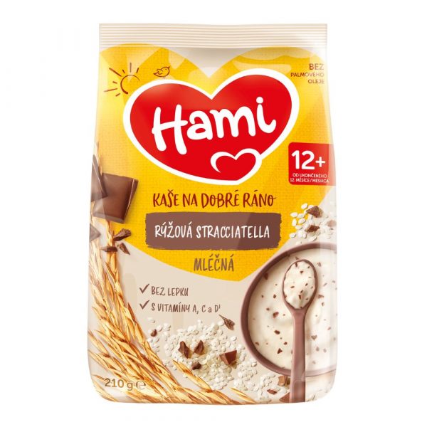 Hami Mliečna kaša ryžová stracciatella 210g 1