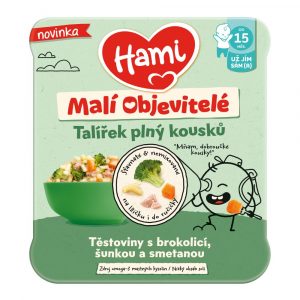 Hami Cestoviny Malí Objavitelia s brokolicou, šunkou a smotanou 200g 2