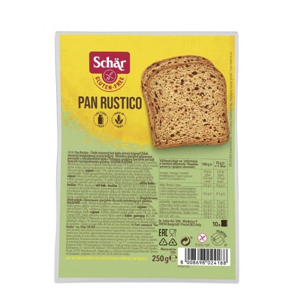 Chlieb Pan Rustico bezgluténový 250g Schär 1