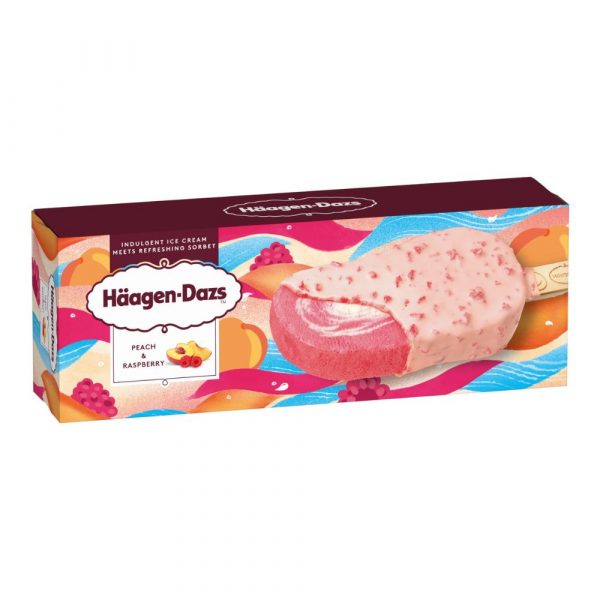 Mr.Häagen-Dazs Nanuk broskyňa, malina 80ml 1