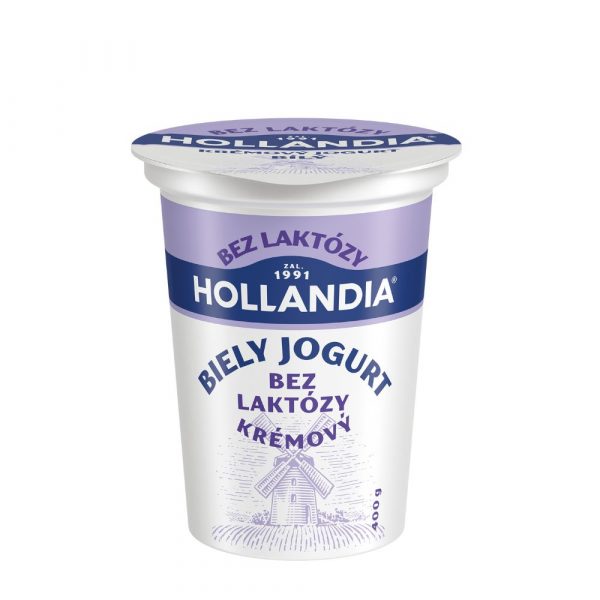 Jogurt bez laktózy biely 400g Hollandia VÝPREDAJ 1