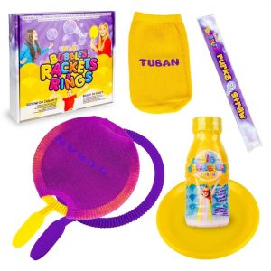 Sada Rakety a obruče na bubliny+tekut. 250ml Tuban 15 Sada Rakety a obruče na bubliny+tekut. 250ml Tuban 15